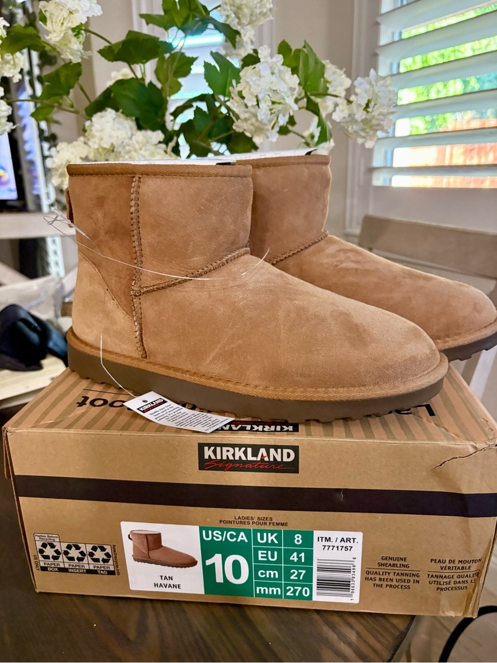 Kirkland Signature Tan Suede Short Winter Boots